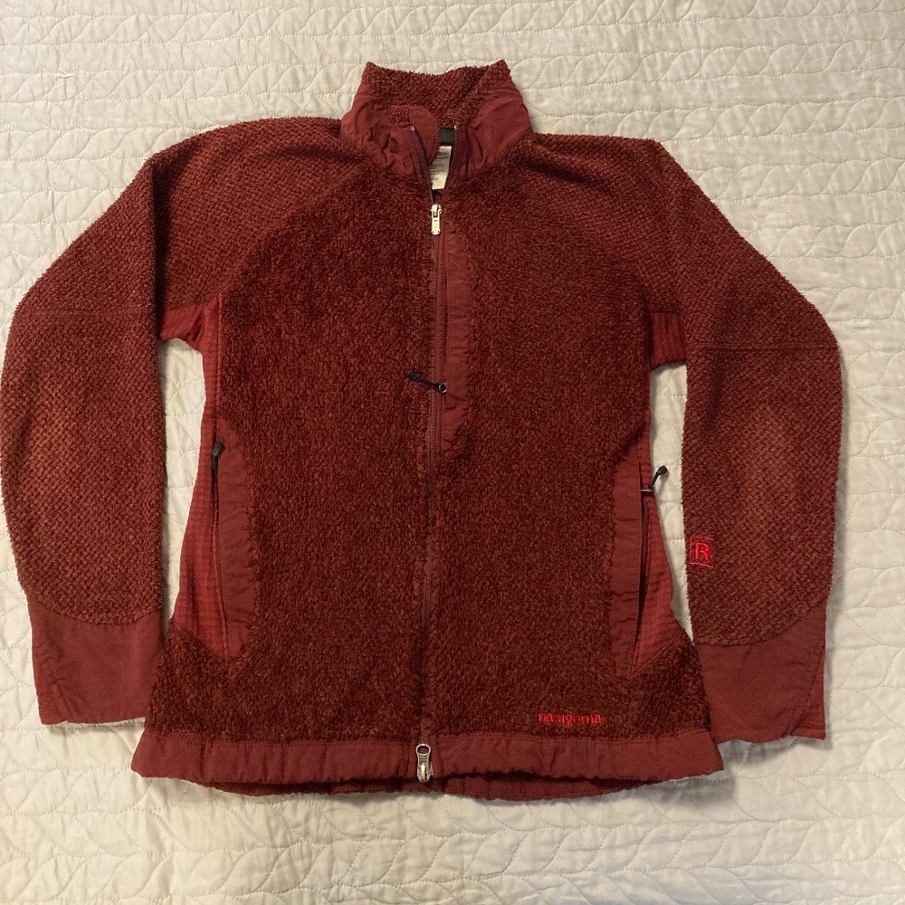 Patagonia Womens Burgundy Polartec Full Zip Fleece R2 Regulator Jacket Size M
